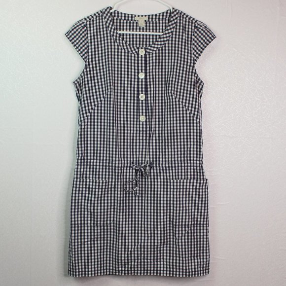 J. Crew Dresses & Skirts - J. Crew Black White Gingham Drawstring Wai…
